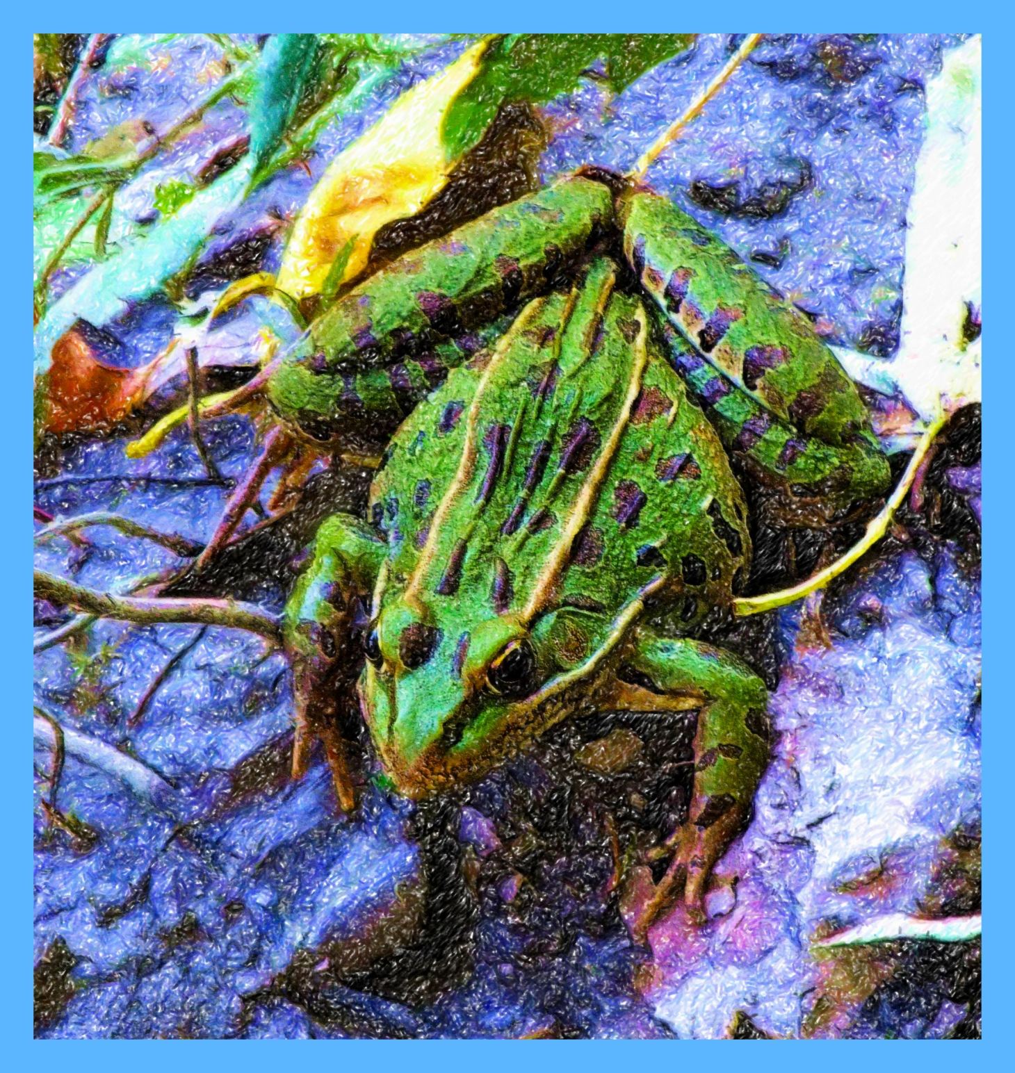 Fly-catching. (2) (Digital Crayon). Photo by Thomas Peace c. 2015